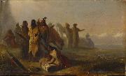 Alfred Jacob Miller Scene of Trappers and Indians painting